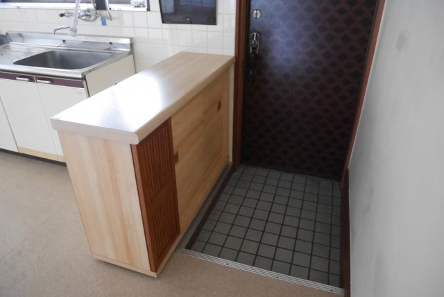 冠マンションの玄関