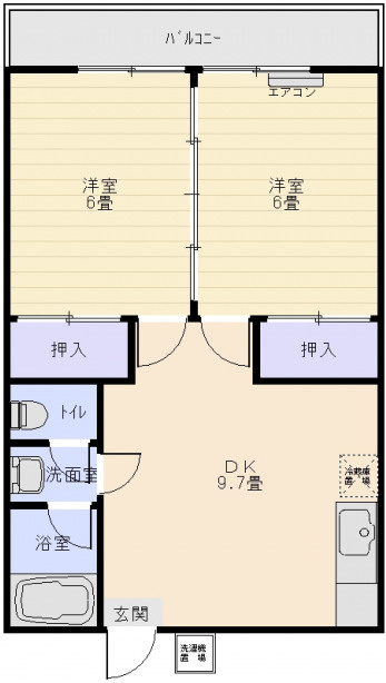 コーポ国府の間取り