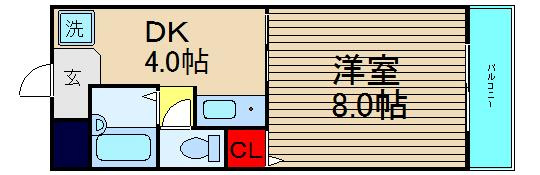 エクセル難波の間取り