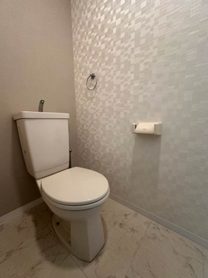 【トイレ】 | サンハイツ弐番館 | 人気のバストイレ別です！トイレが独立していると使いやすいですよね☆横にはタオルを掛けられるハンガーもあります♪