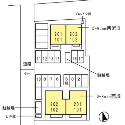 【区画図】 | D-room西浜Ⅱ