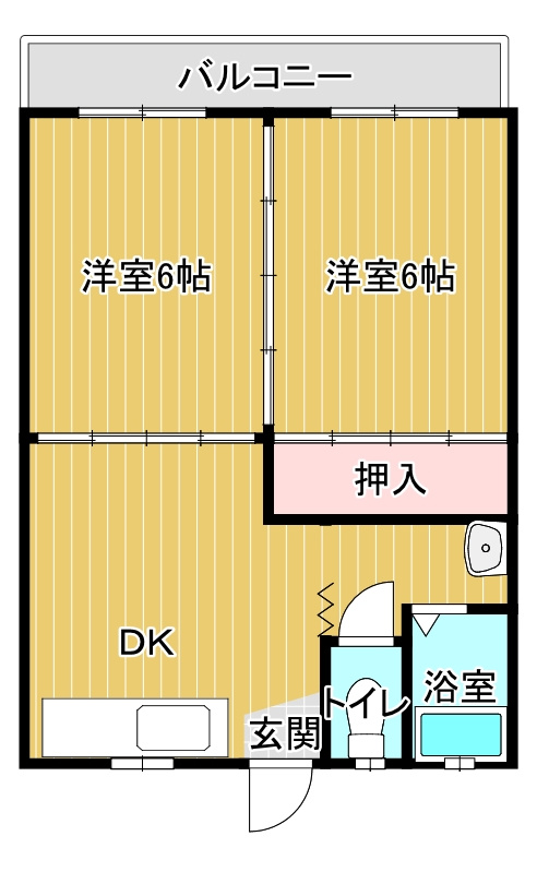 ふじハイツＢ号棟の間取り