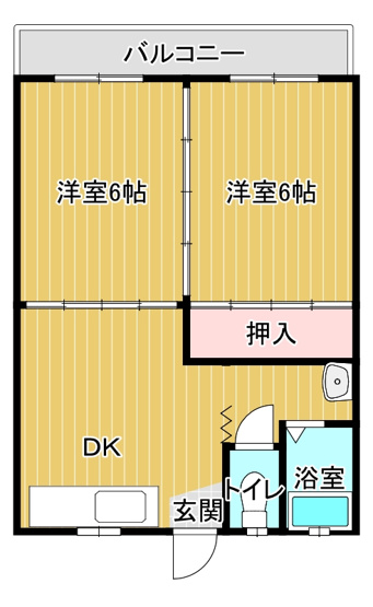 【間取り】 | ふじハイツＢ号棟