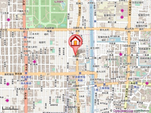 HF河原町二条レジデンスの地図