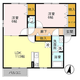 【間取り】 | イーストコートB