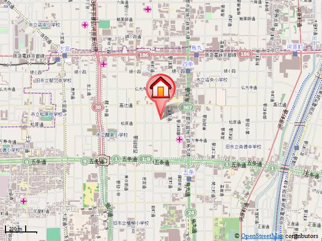 メロディハイム松原の地図