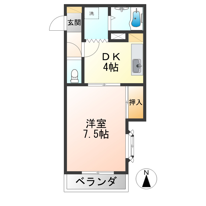 ファッションコーポフォーエムの間取り