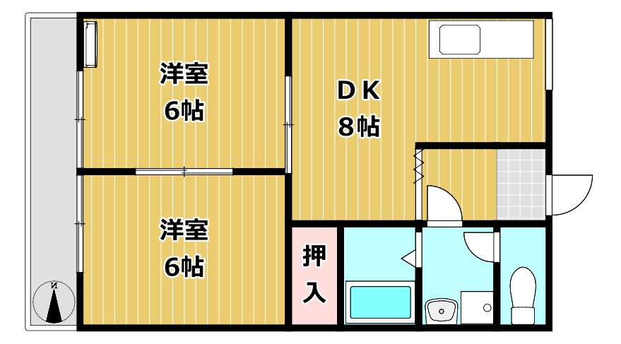 コーポ飛鳥の間取り