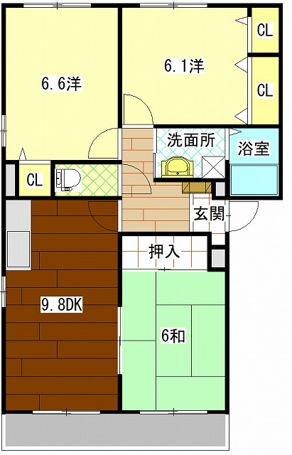 フィネスあざみのの間取り