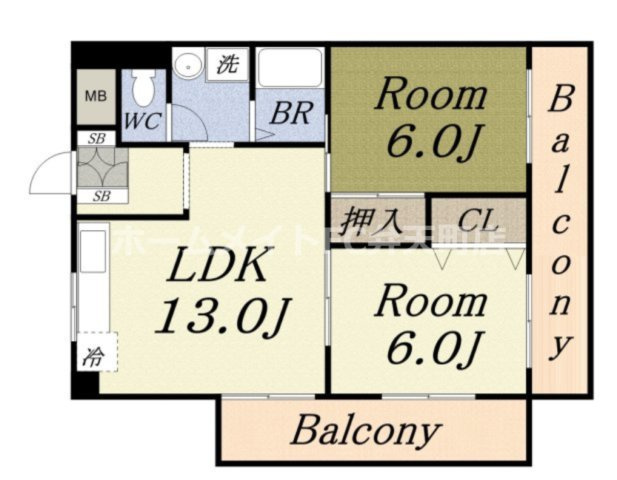 【間取り】 | 築港武智マンション
