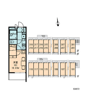【区画図】 | レオパレス南高浜