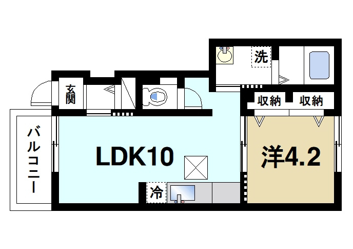 サンモール長柄の間取り|使い勝手のいい間取りです。