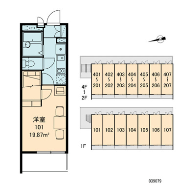 【区画図】 | レオパレス東淡路ＷＥＳＴ