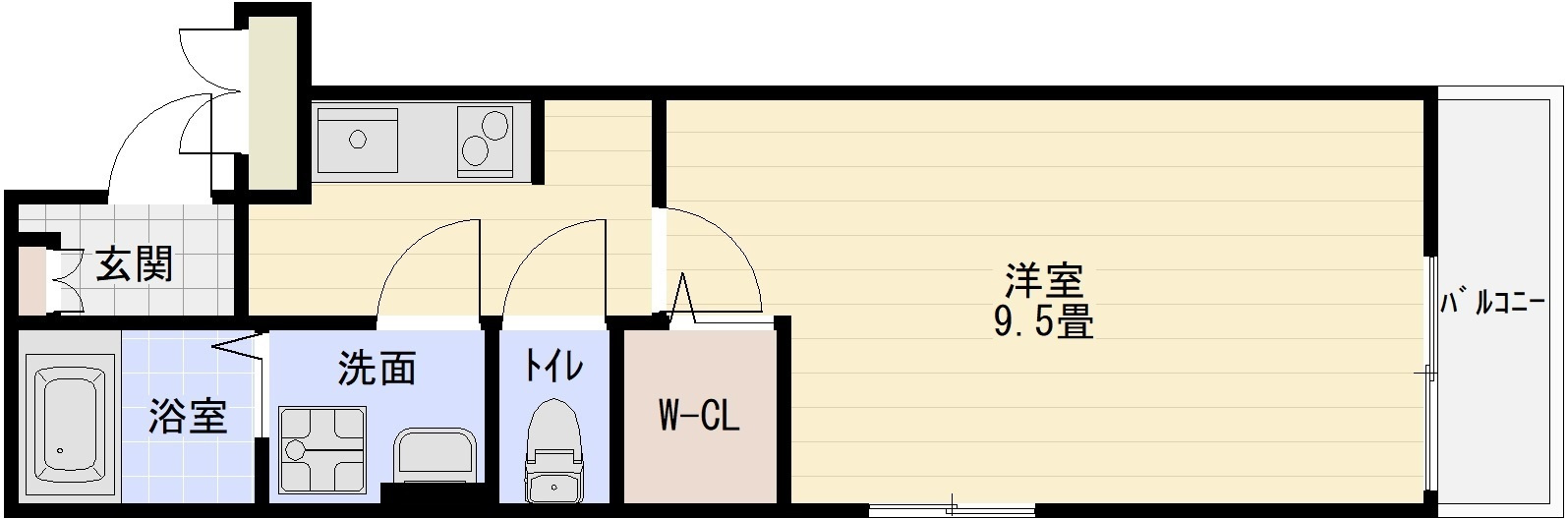 ヒノカ1の間取り|ヒノカ1　1K　賃貸　アパート　ハイツ　いい部屋ネット　大東建託