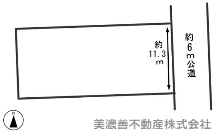 ５４９５１　岐阜市一日市場北町土地の区画図