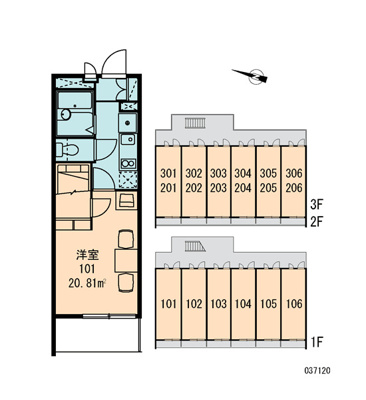 【区画図】 | レオパレスエスポワールⅡ