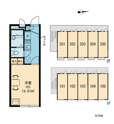 【区画図】 | レオパレス文の里Ｊ＆Ｋ