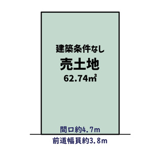 【土地図】 | 宇治市小倉町山際　注文住宅　建築条件なし　土地