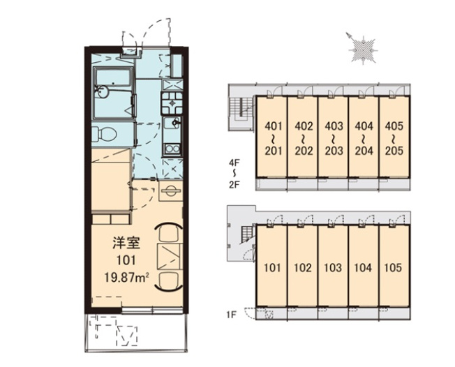 【区画図】 | レオパレス生麦駅前
