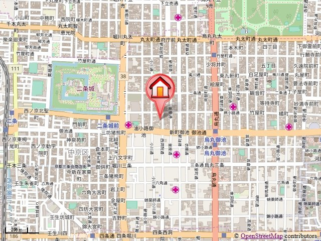 アクアプレイス京都二条城の地図