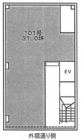 中央区銀座６丁目の店舗一部の間取り
