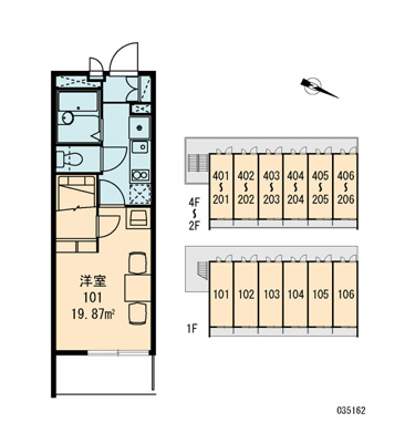 【区画図】 | レオパレス加島駅ダイレクトⅠ