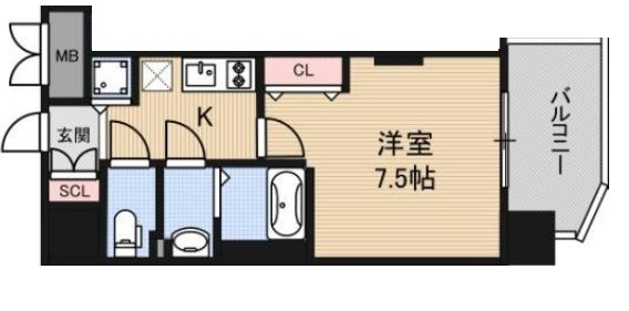 Luxe三国Ⅱの間取り