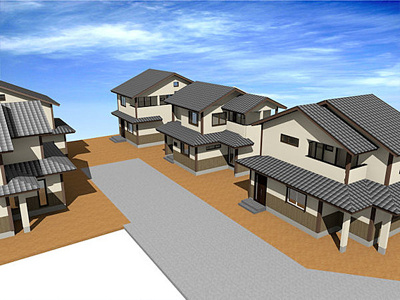 【外観パース】 | 岩倉木野町５区画（１号地）