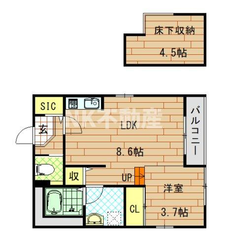 【間取り】 | ハーモニーテラス下小阪（河内小阪賃貸）