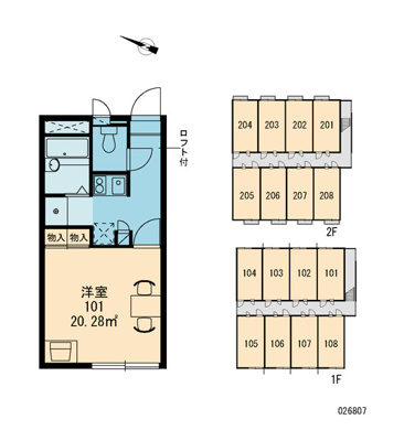 【区画図】 | レオパレス道意１号