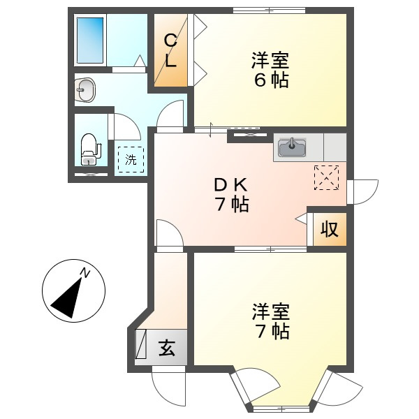 フォルム恵喜の間取り