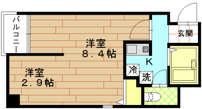 ラポール壱番堂の間取り