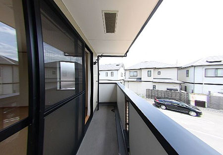 シェアーウエストのバルコニー|陽当たり良好なバルコニーです