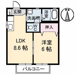 【間取り】 | メゾン北野Ⅱ・