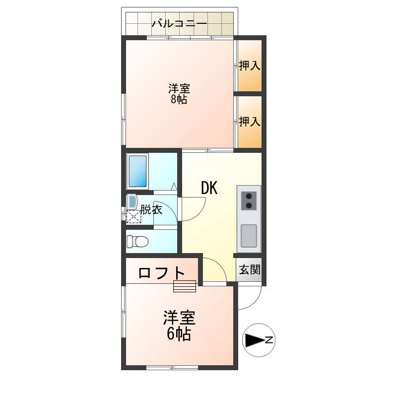 チェリーハイツBの間取り