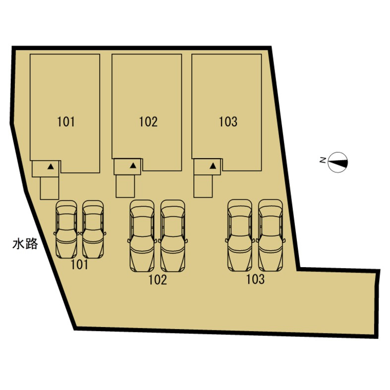 リーブルファイン中大流の区画図