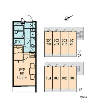 【区画図】 | レオパレスネスト中百舌鳥Ⅱ