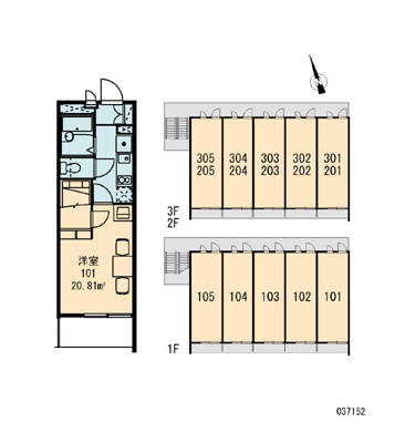 【区画図】 | レオパレス向陵西