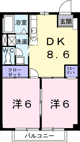 コーポ幸Ｂの間取り