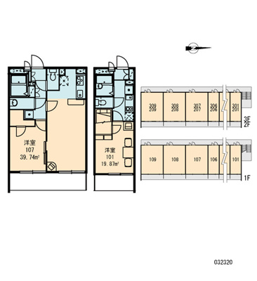 【区画図】 | レオパレスＥＡＳＴＦＩＥＬＤⅡ