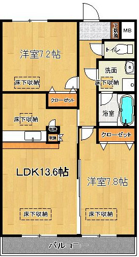 ルネス荒木五番館【キャッシュバック対象物件】の間取り