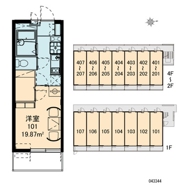 【区画図】 | レオパレスおおさか御崎Ⅰ