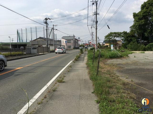 筑後市　角地　貸地　500坪以上の駐車場