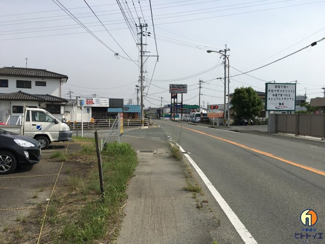 筑後市　角地　貸地　500坪以上の駐車場
