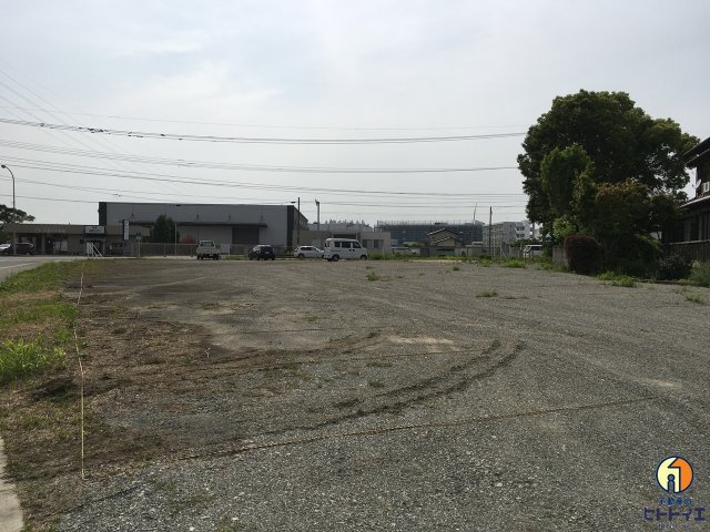 筑後市　角地　貸地　500坪以上の駐車場