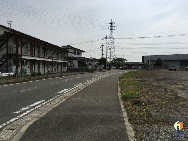 筑後市　角地　貸地　500坪以上の駐車場