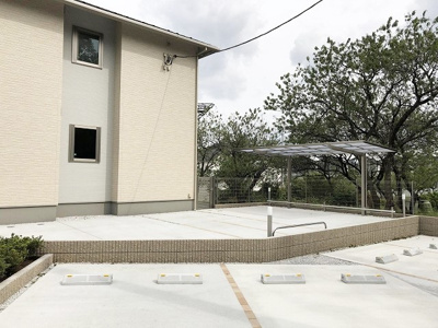 【その他共用部分】 | ジェミニB | 敷地内にバイク置き場を完備しています！バイクをお持ちの方にオススメです♪