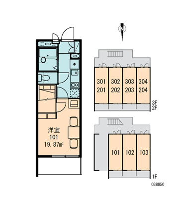 【区画図】 | レオパレスロワール千本
