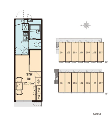 【区画図】 | レオパレス喜連北Ⅱ