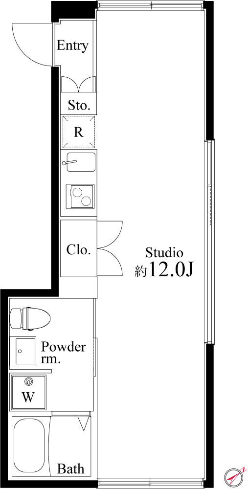 CLK茗荷谷の間取り|ワンルーム